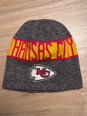 NFL Kids Kansas City Chiefs Knit Beanie - Gray with Red & Yellow